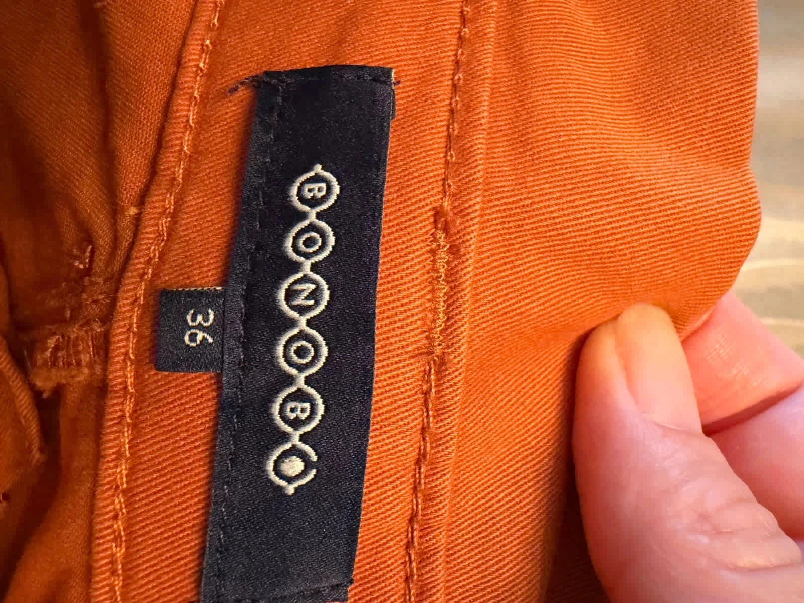 Falda de cintura alta Bonobo talla 36 color terracota con cinturón – photo 7